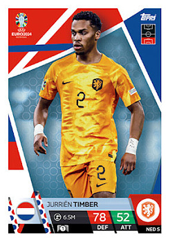 Jurrien Timber Netherlands Topps Match Attax EURO 2024 #NED5